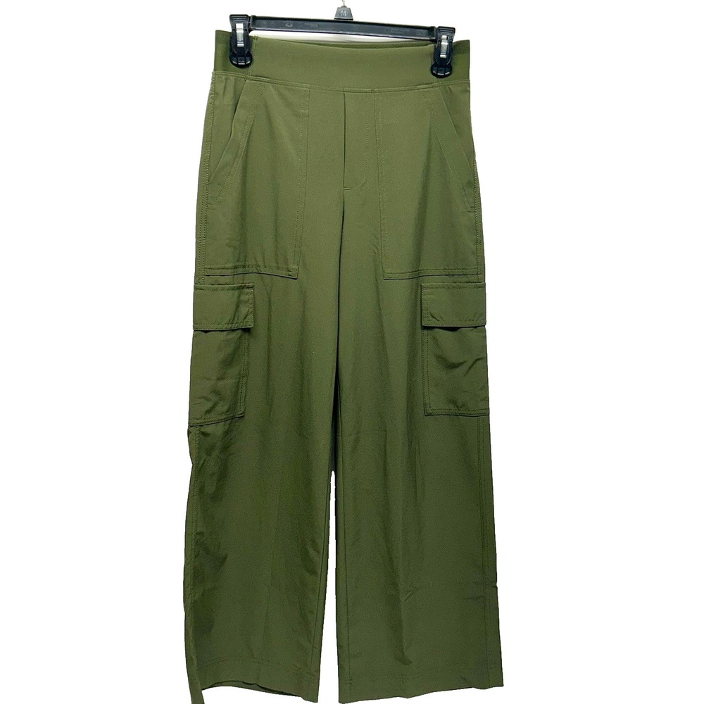 Athleta SU24 Women's Green OP Polyester Blend Cargo Pants (A9)